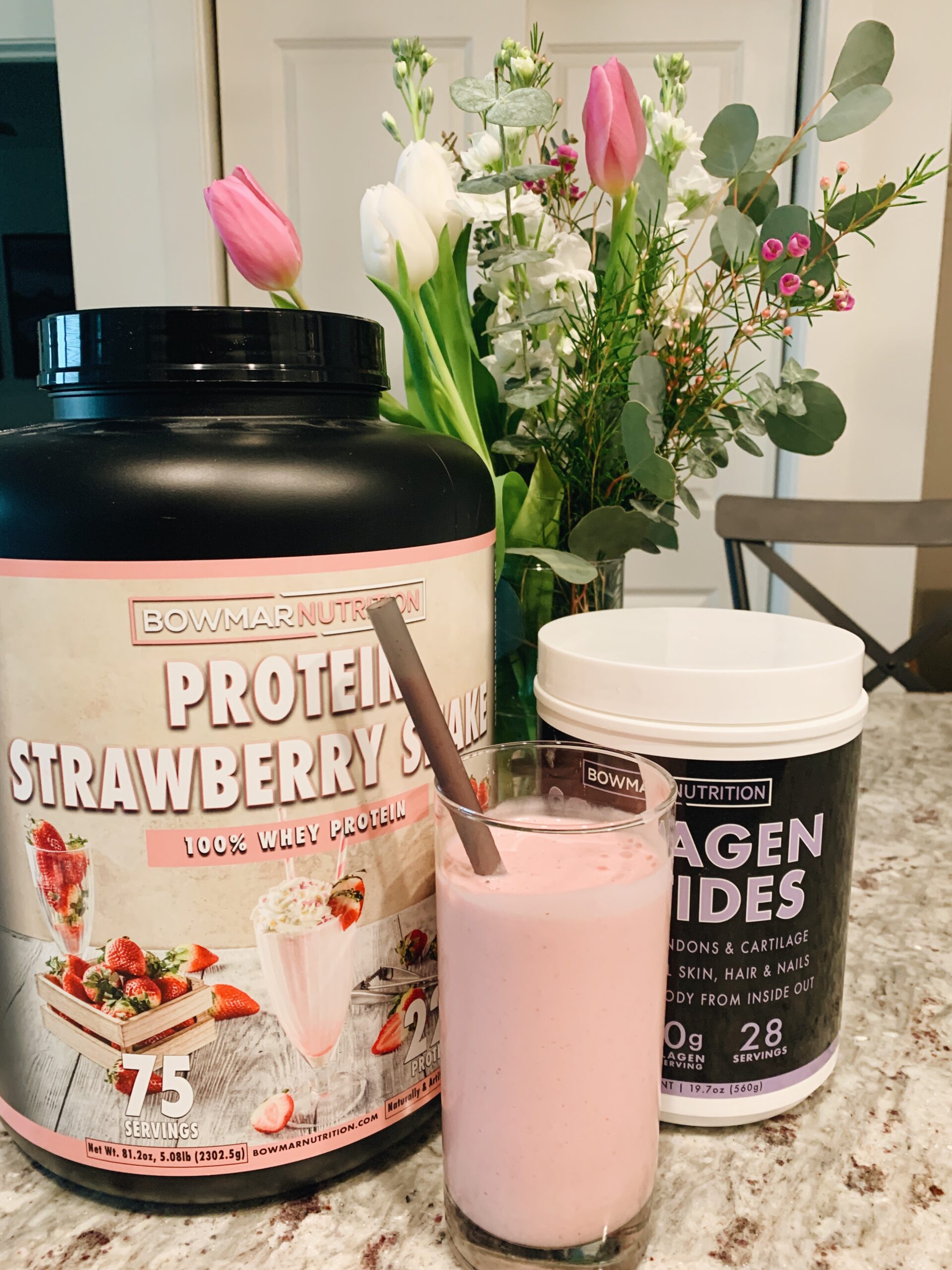 sarah bowmar nutrition strawberry protein smoothie