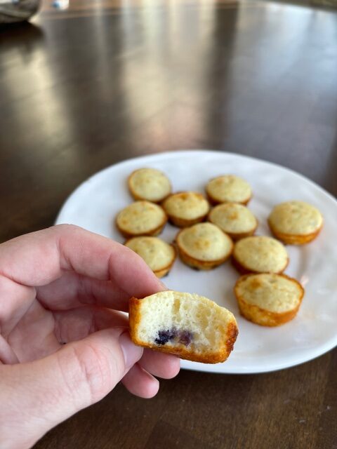 Toddler Approved: Protein Blueberry Mini Muffins