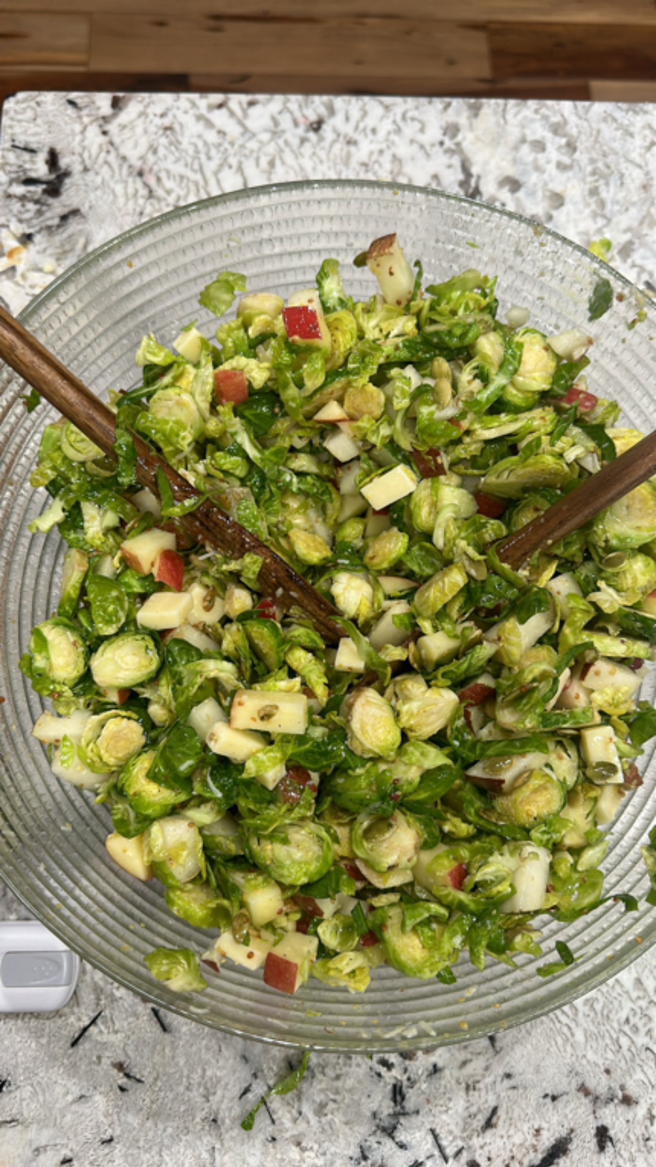 Winter Brussels and Pear Salad