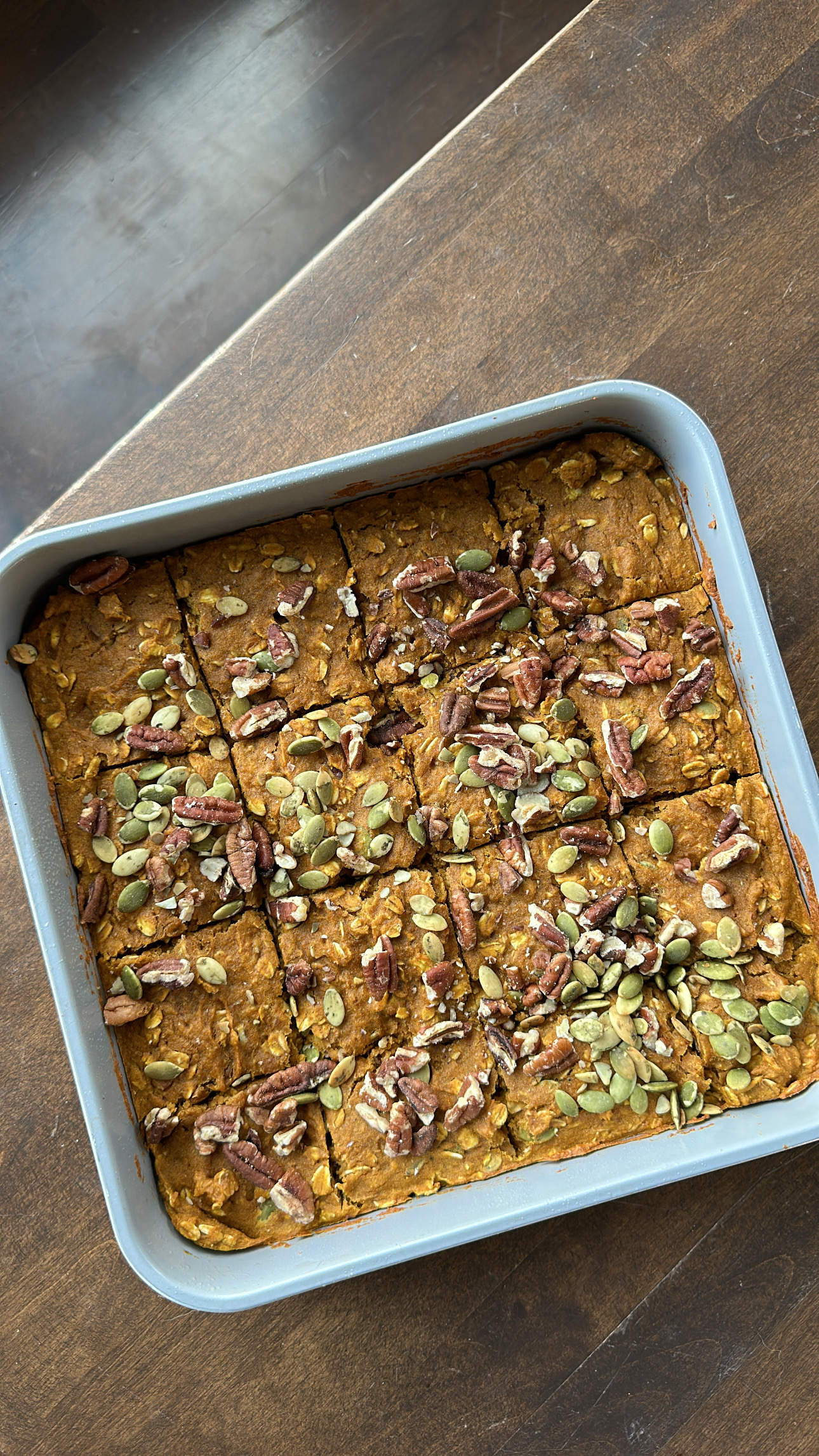 Pumpkin Oatmeal Breakfast Bars