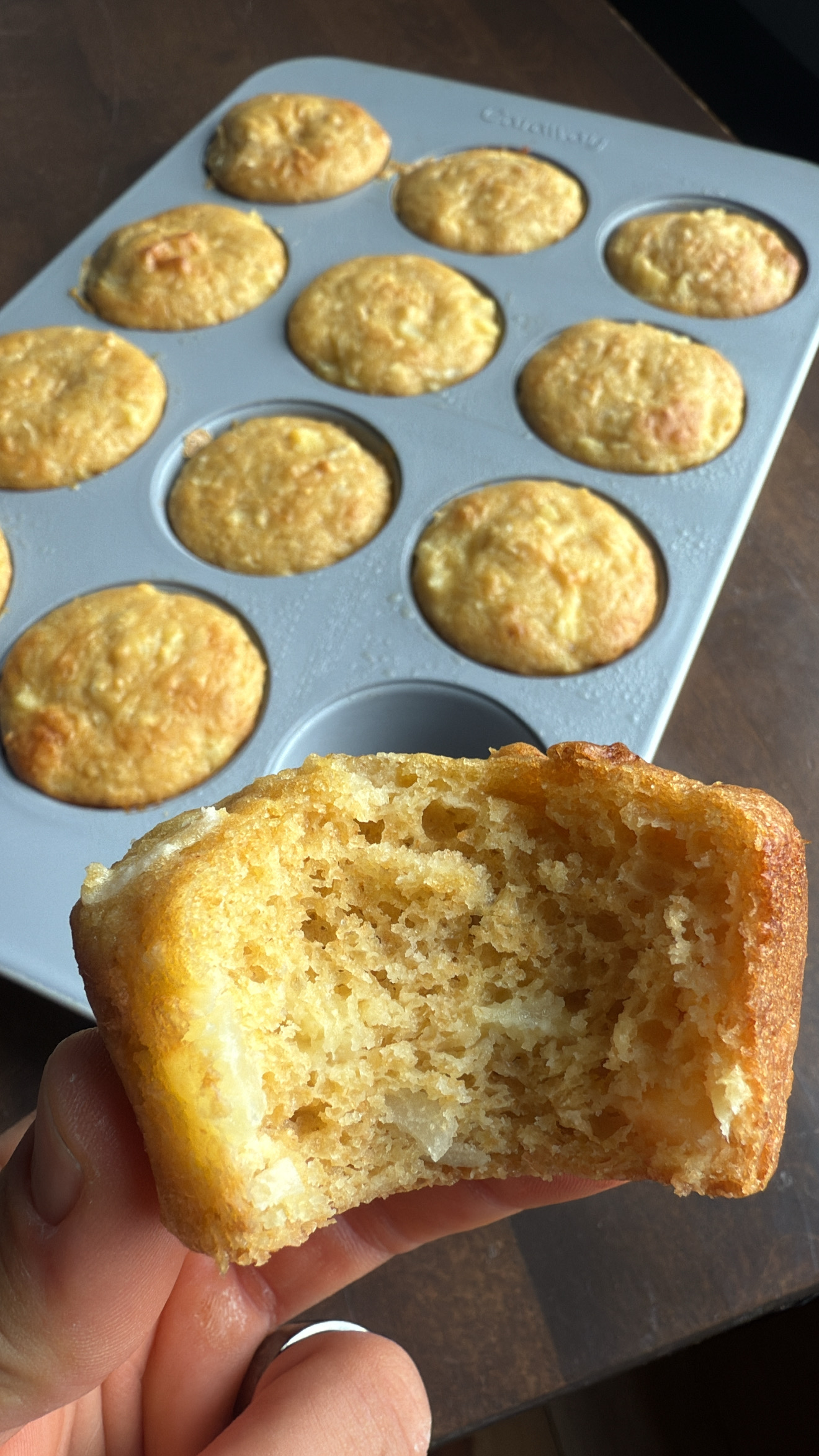 Pineapple Coconut Cottage Cheese Muffins