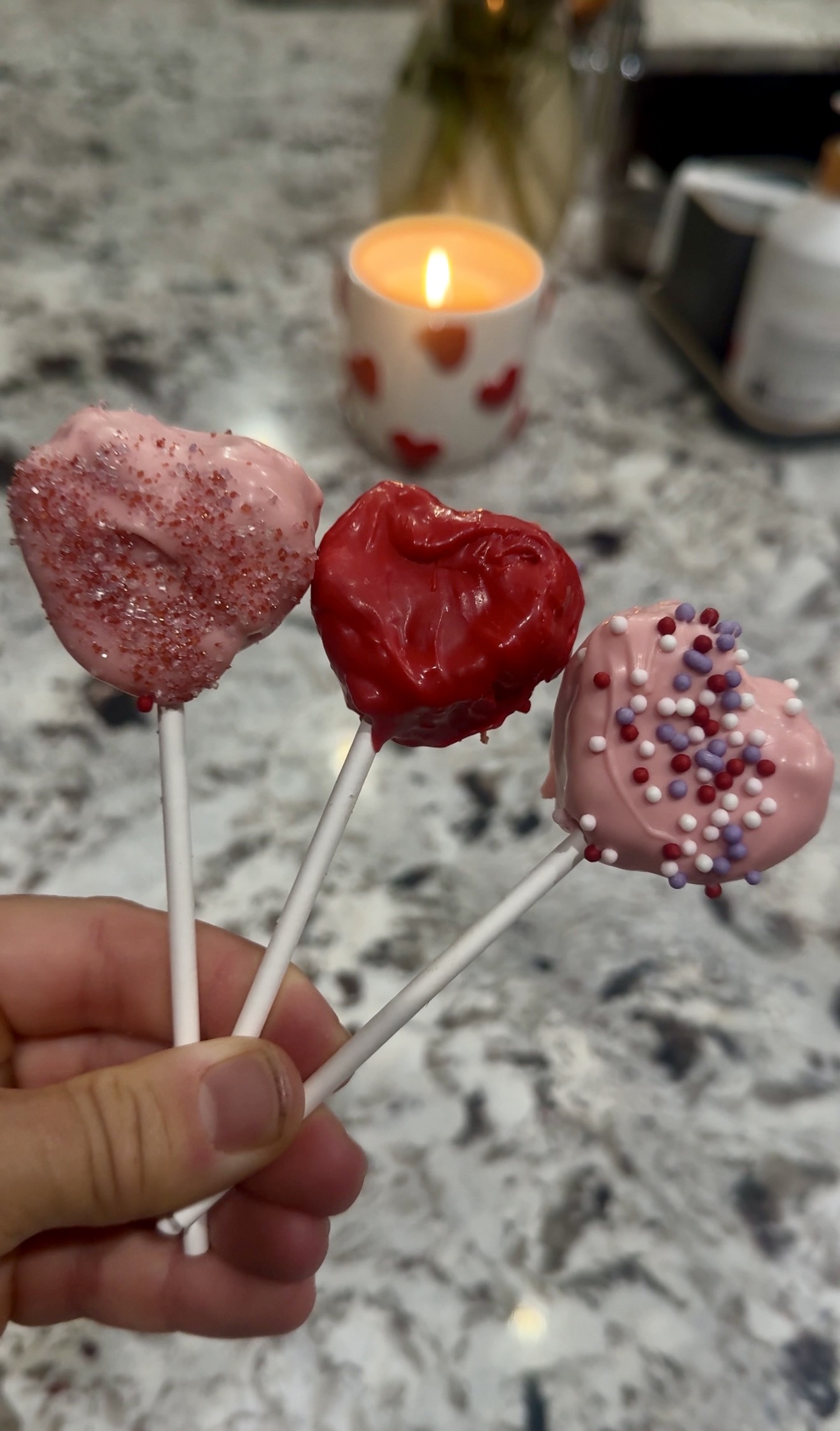 Valentines Day Protein Cake Pops