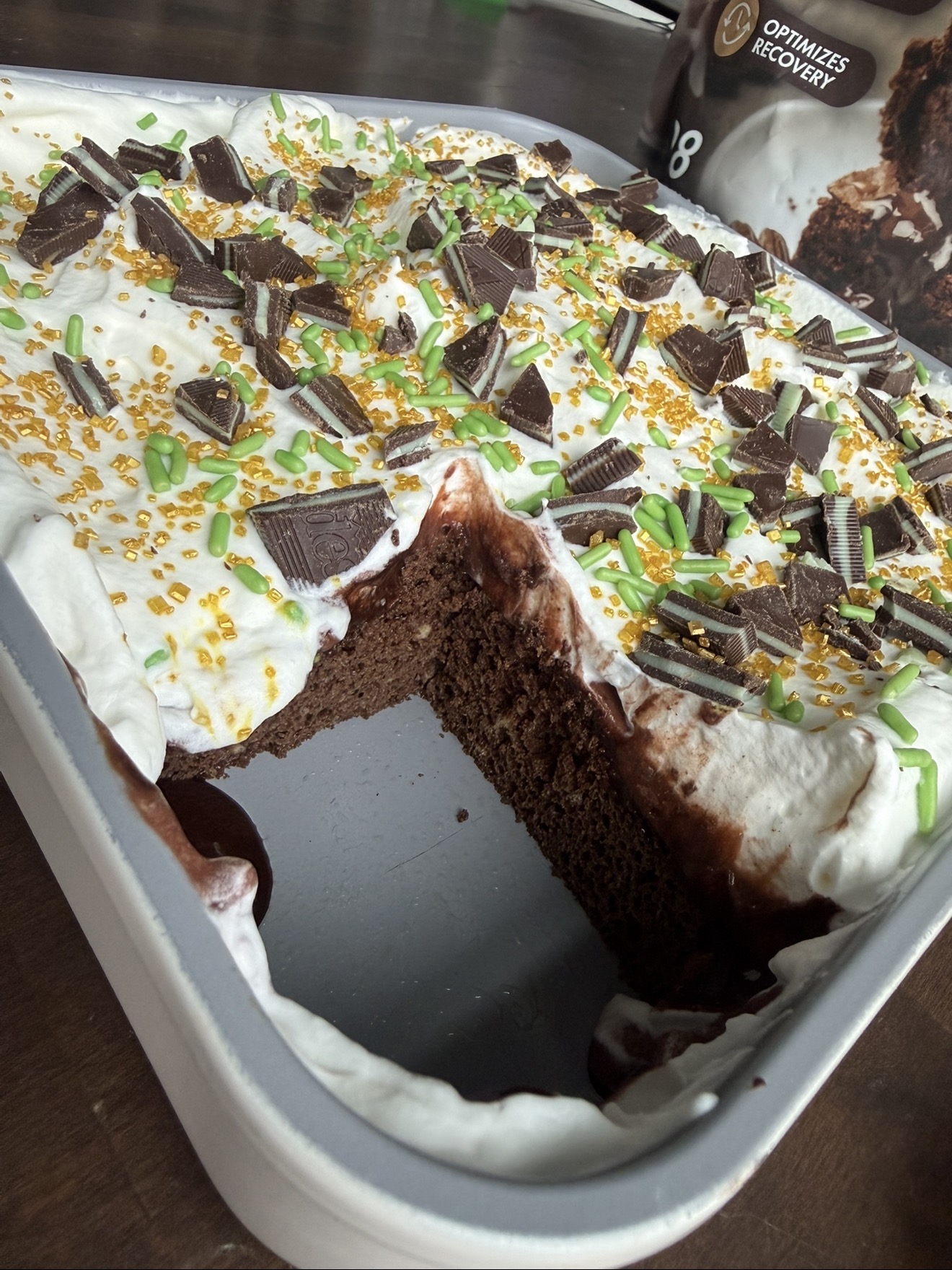 St Patricks Day Mint Protein Chocolate Cake