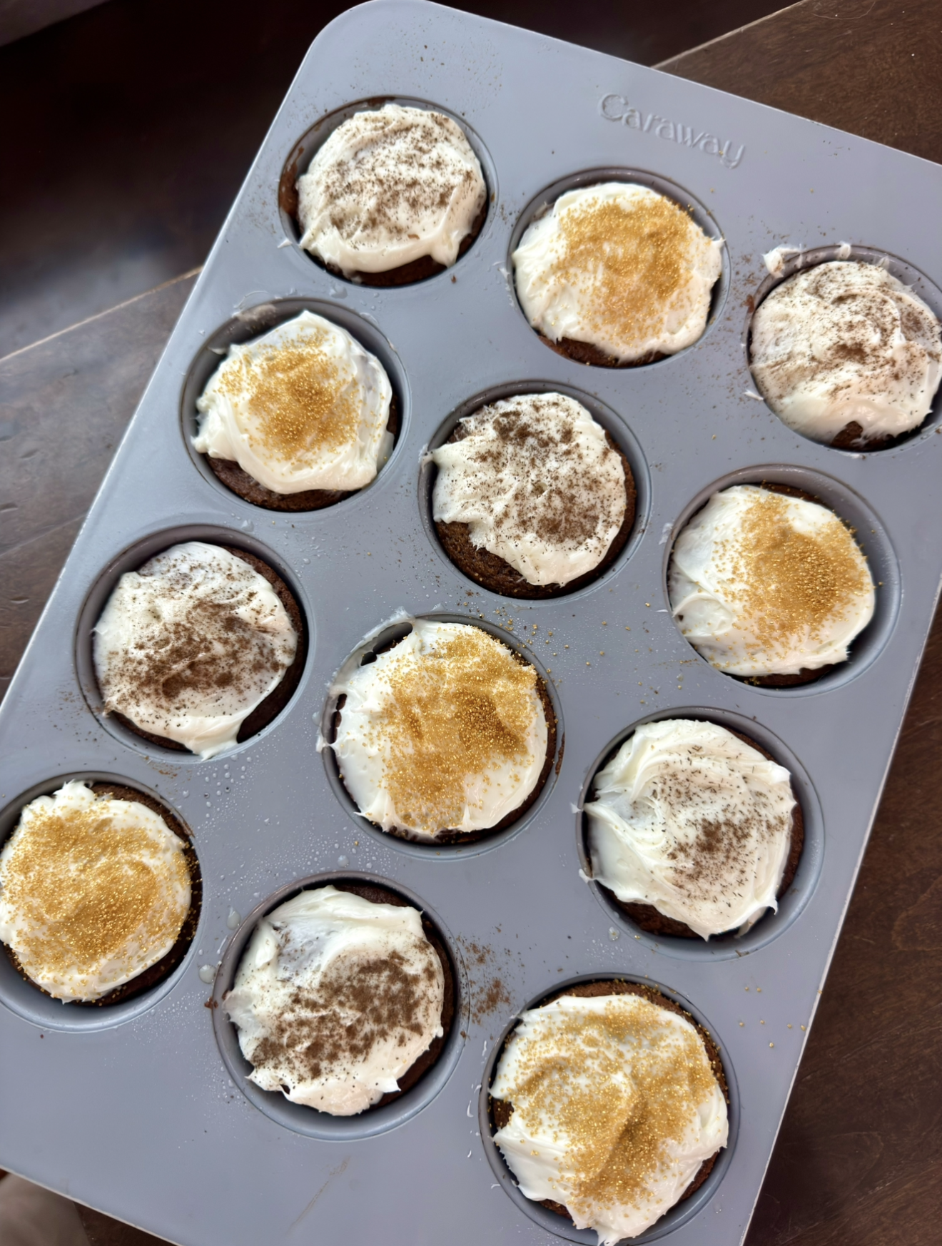 Protein Pumpkin Muffins with Cottage Cheese Cream Cheese Frosting